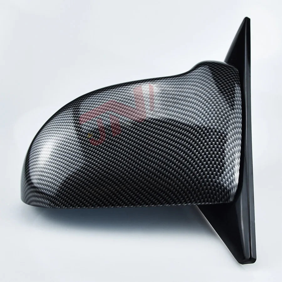 1992-1995 Civic EG Side Mirror Carbon Fiber Look Adjustable Side Door Manual Blue Glass Mirrors