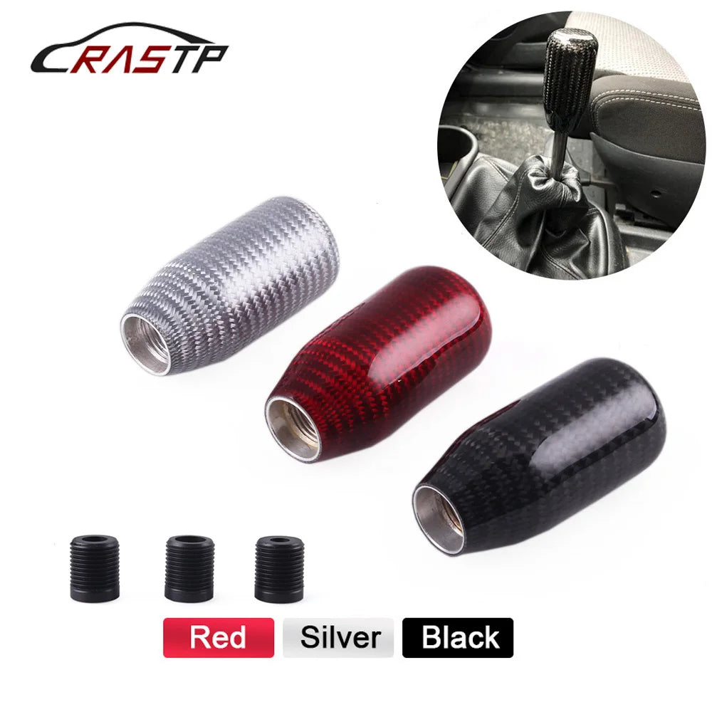 Carbon-Fiber-style Wave-shaped Manual Gear Shift Knob