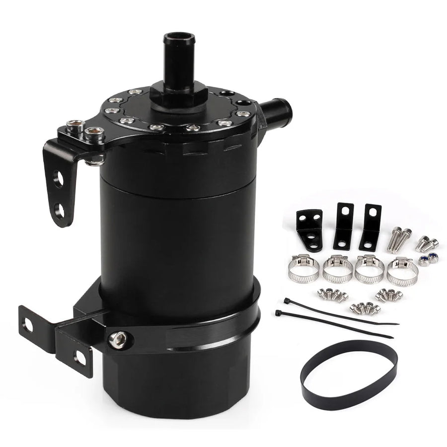 Baffled Aluminum Oil Catch Can Reservoir Tank Kit