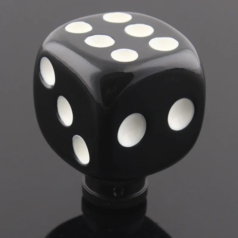 Black-and-White Dice Style Universal Manual-Transmission Shift Knob