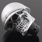 Silver Helmet Skull Universal Manual-Transmission Shift Knob