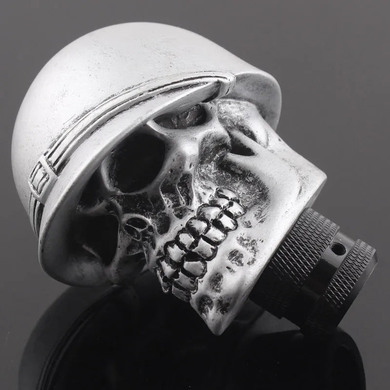 Silver Helmet Skull Universal Manual-Transmission Shift Knob