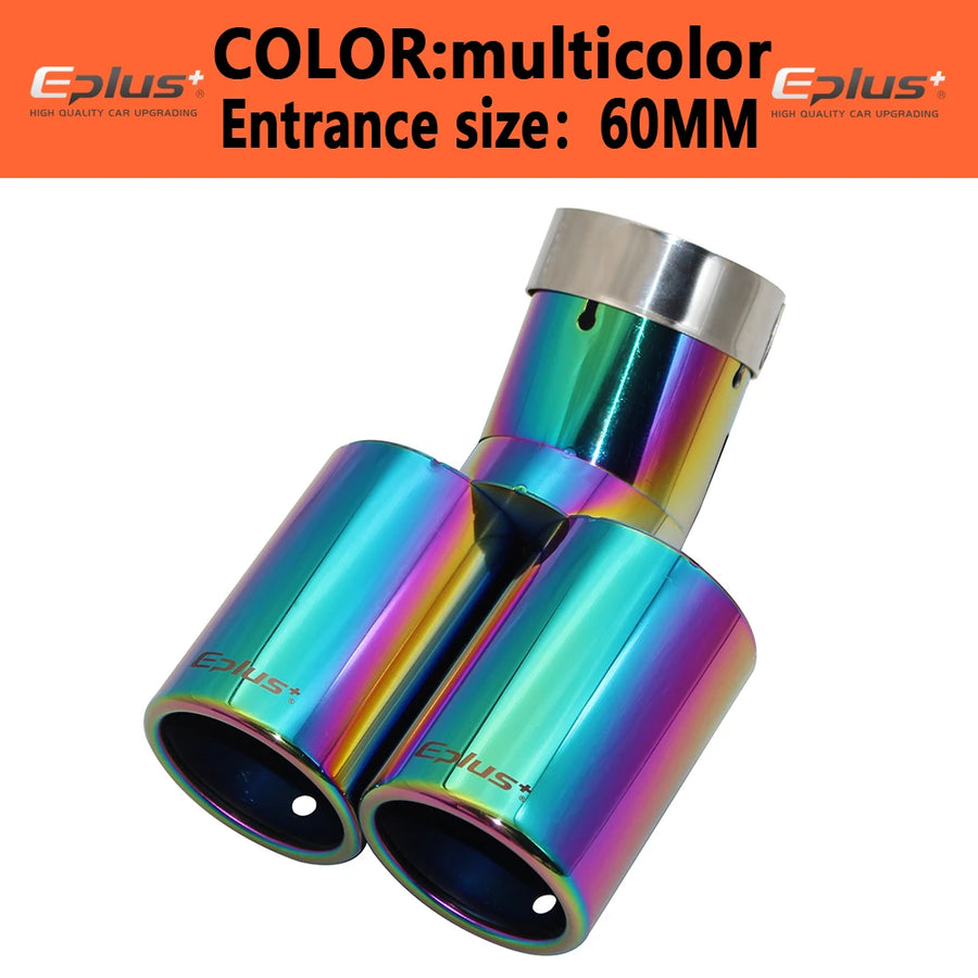 Universal Stainless Steel Exhaust Tip, 63mm