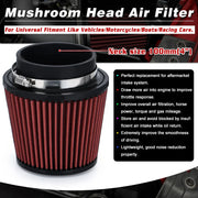 Universal 4-Inch 100mm High-Flow Cold Air Intake Filter