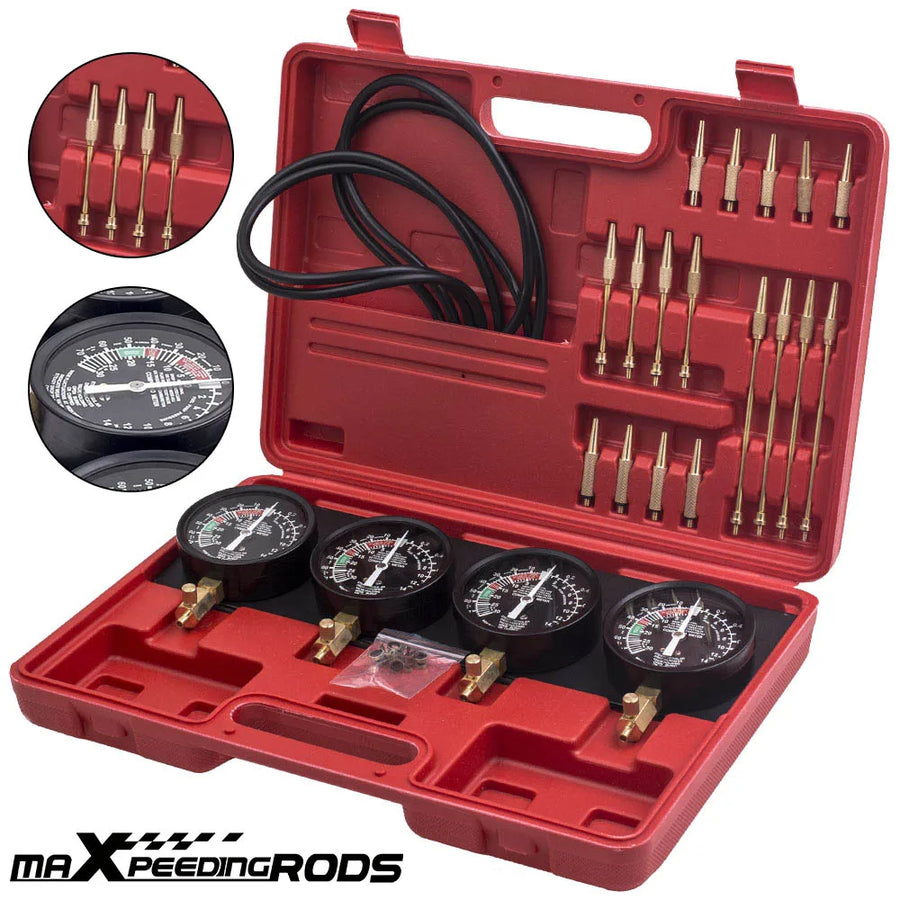 Four-Gauge Carburetor Synchronizer & Vacuum Balancer Tool Kit