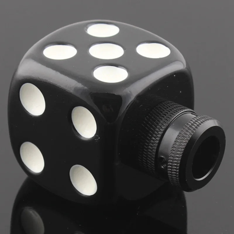 Black-and-White Dice Style Universal Manual-Transmission Shift Knob