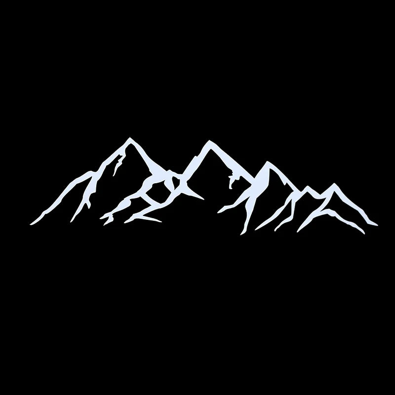 20.3cm Mountain Landscape Reflective Window Decal
