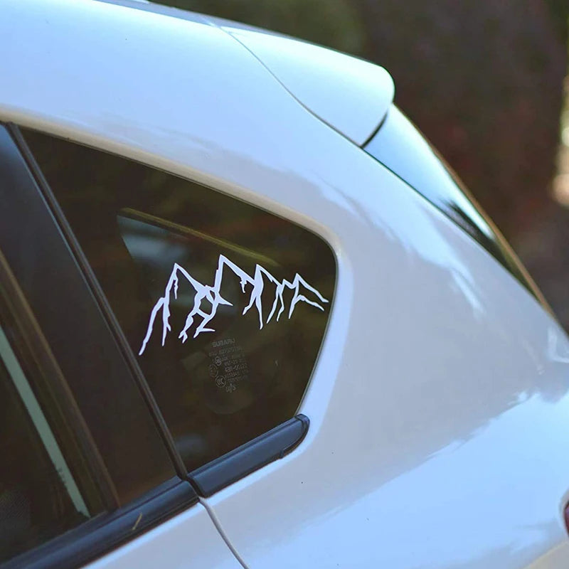 20.3cm Mountain Landscape Reflective Window Decal