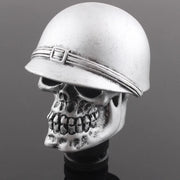 Silver Helmet Skull Universal Manual-Transmission Shift Knob