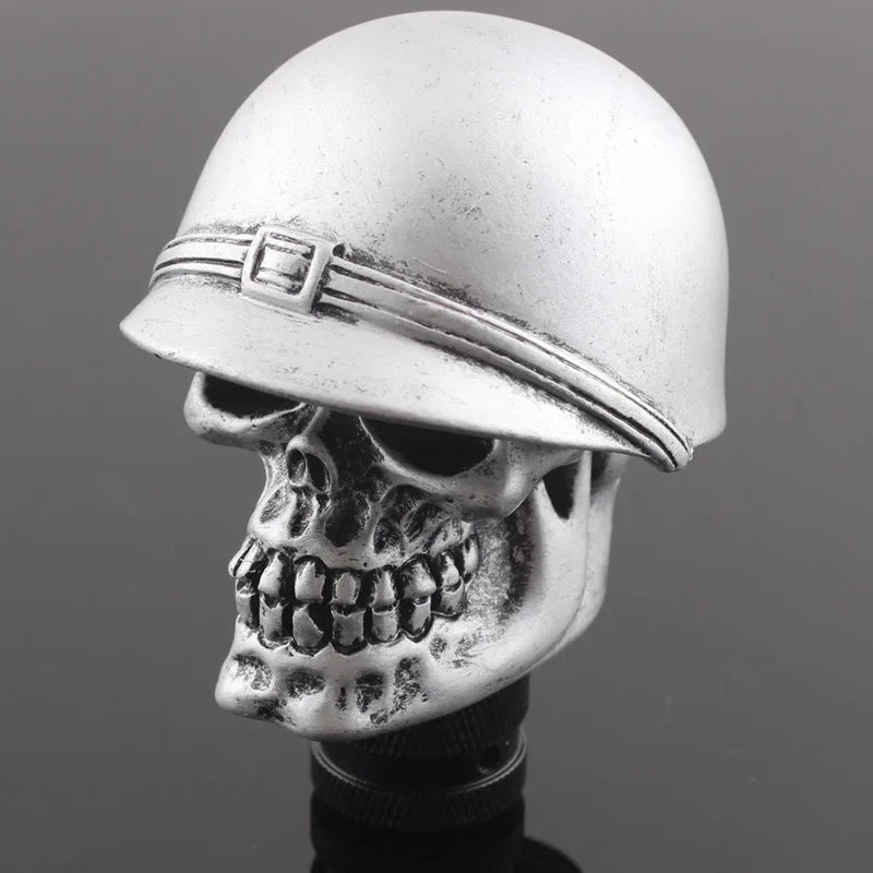 Silver Helmet Skull Universal Manual-Transmission Shift Knob