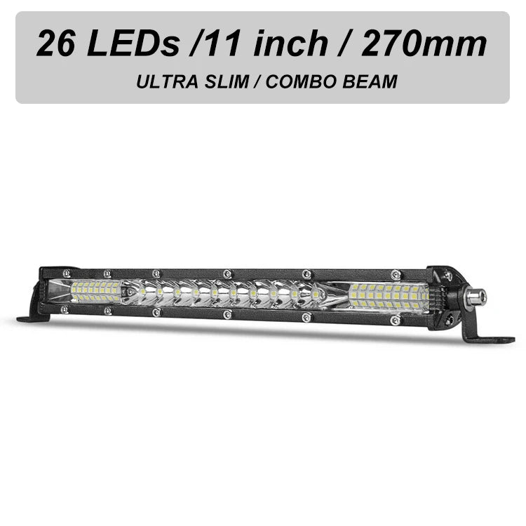 20-Inch/10-Inch LED Work Light Bar – Spot/Flood Combo, 12V–24V