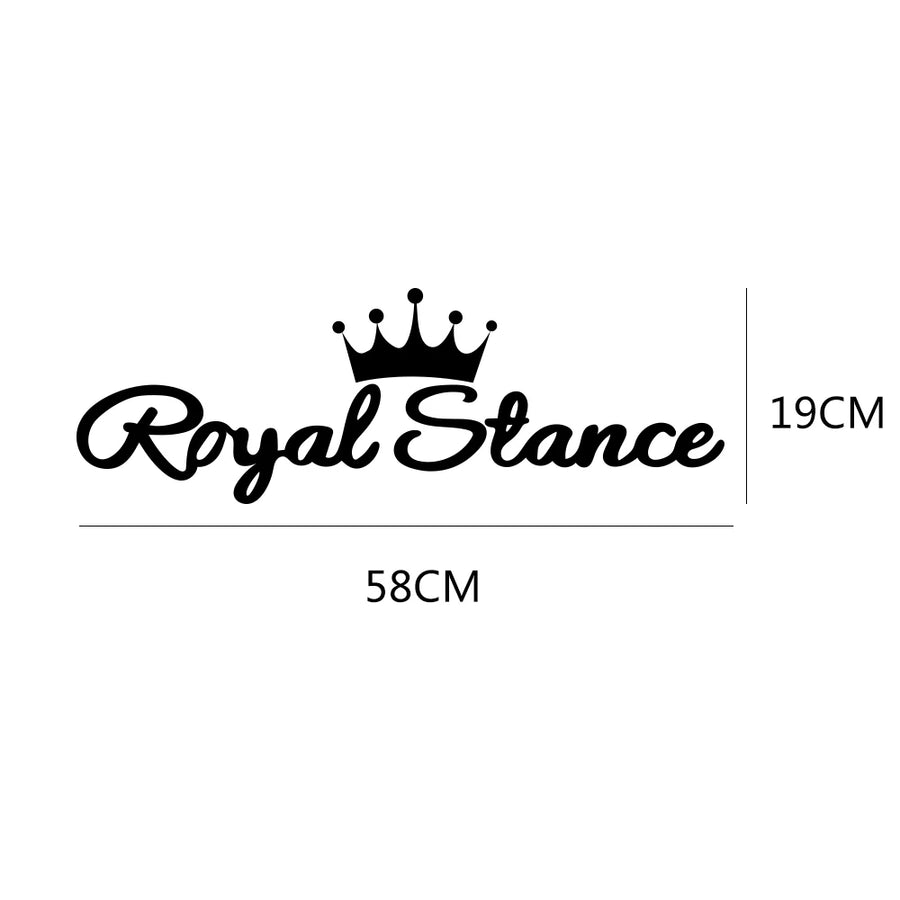 Royal Stance Vinyl Vehicle Decal – 58 × 19 cm