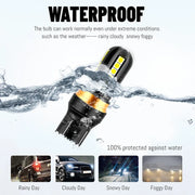 2-Piece Multi-Socket LED Signal and Running Light Bulbs – White/Amber/Red, 12V/24V