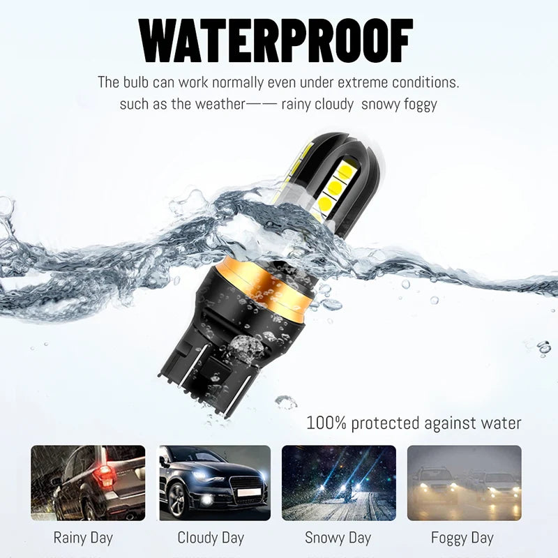 Multi-Socket LED Signal and Running Light Bulbs – White/Amber/Red, 12V/24V