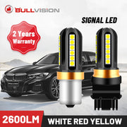 2-Piece Multi-Socket LED Signal and Running Light Bulbs – White/Amber/Red, 12V/24V