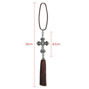 Crystal Cross Rearview-Mirror Hanging Ornament – 35 cm
