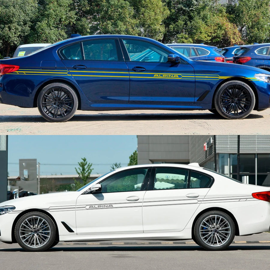 Side Stripe Vinyl Decal Pair for Select BMW Models – 245 × 10 cm