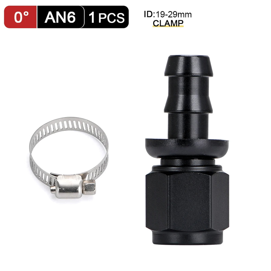 Reusable Push-On Hose End Fittings, AN6/AN8/AN10