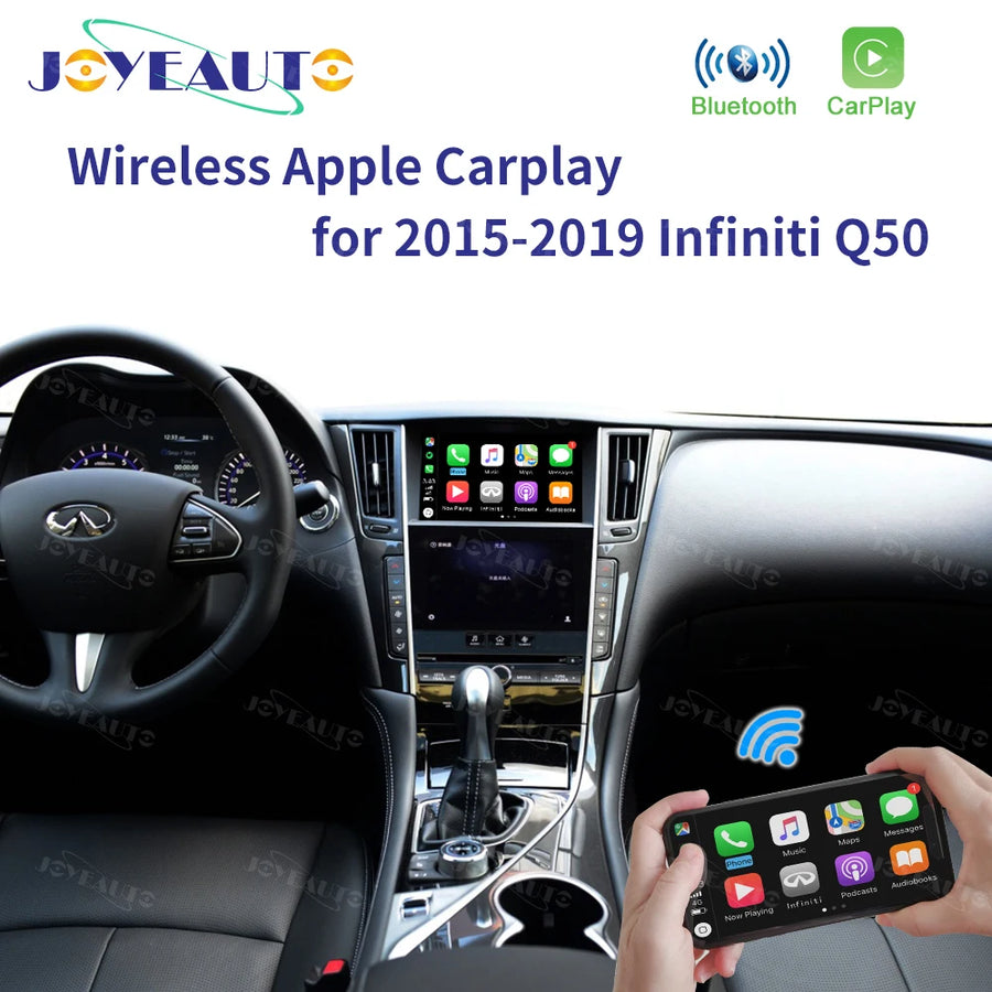 Wireless CarPlay and Android Auto Retrofit Interface for Infiniti Q50, Q60, Q50L and QX50 2015–2019