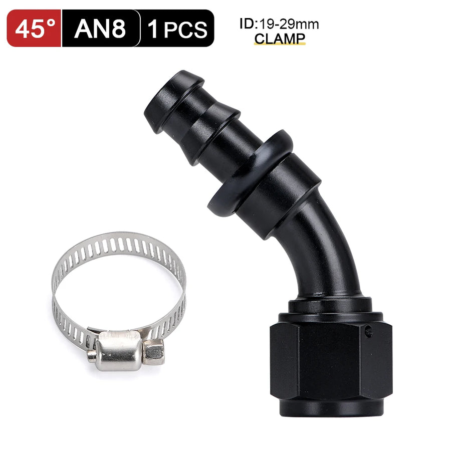 Reusable Push-On Hose End Fittings, AN6/AN8/AN10