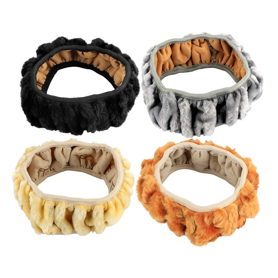 Plush Steering Wheel Cover – 36–38 cm