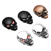 3D Metal Skull Vehicle Badge – 8 × 5.5 cm