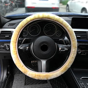 Plush Steering Wheel Cover – 36–38 cm