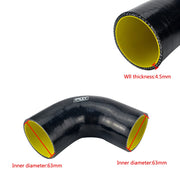 Universal 63mm 90° Silicone Coolant & Intake Hose