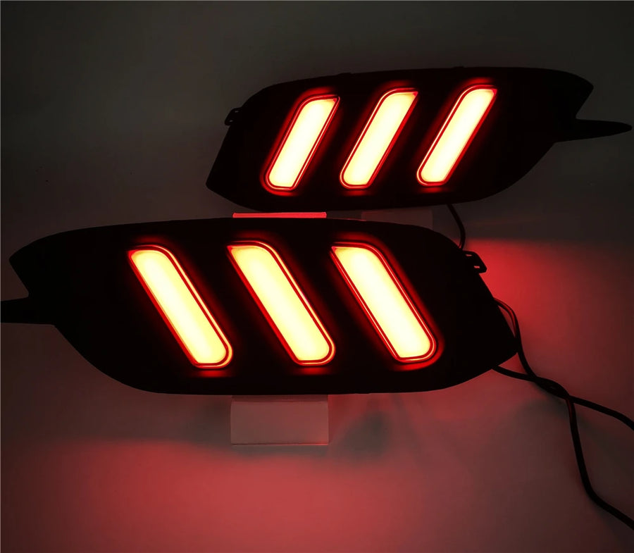 LED Rear Bumper Reflector and Brake Lights for Honda Civic 2016–2018 – Pair