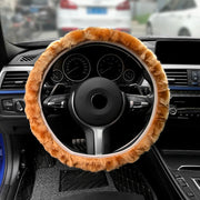 Plush Steering Wheel Cover – 36–38 cm