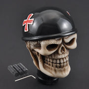 Manual Car Gear Shift Knob Shifter Lever Black Helmet Hat Skull Universal for SUV Crossover Truck Wagon