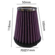 Universal 51 mm High-Flow Cone Air Filter