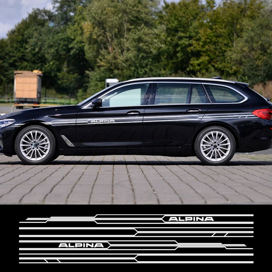 Side Stripe Vinyl Decal Pair for Select BMW Models – 245 × 10 cm