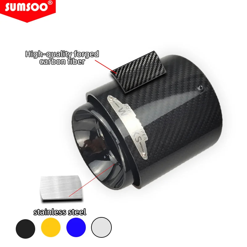 Genuine Black Gold Burnt Blue Silver Chrome and Carbon Fiber Muffler Tip for BMW MINI Cooper S Exhaust Tip