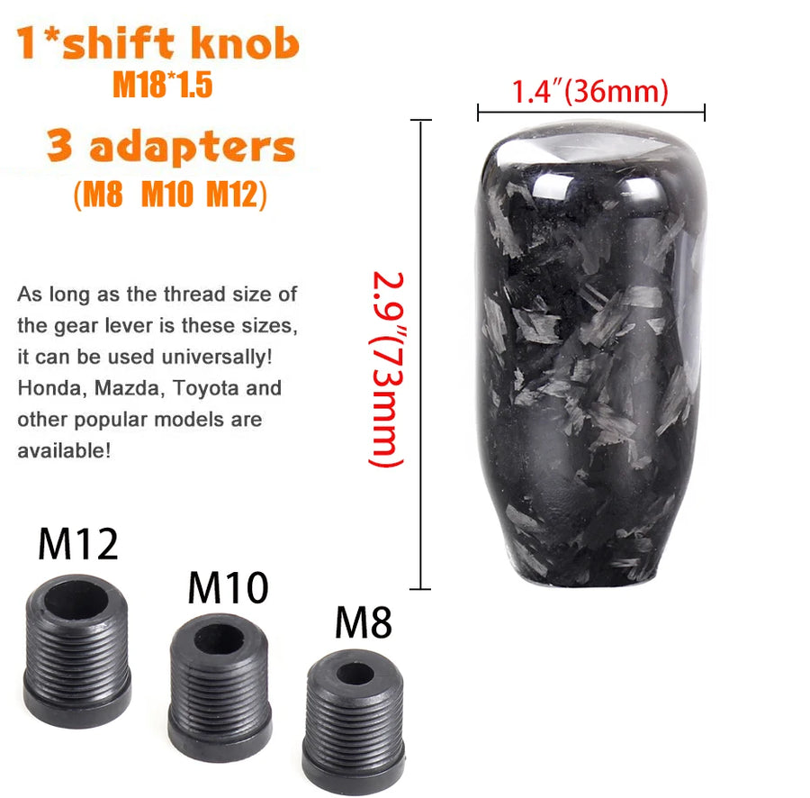 Universal Racing Car Auto Gear Shift Knob for Manual Transmission Automatic Gear Level Forged Fiber Knob for Man Gift