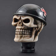 Manual Car Gear Shift Knob Shifter Lever Black Helmet Hat Skull Universal for SUV Crossover Truck Wagon