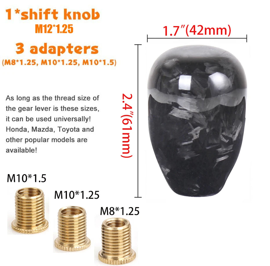 Universal Racing Car Auto Gear Shift Knob for Manual Transmission Automatic Gear Level Forged Fiber Knob for Man Gift