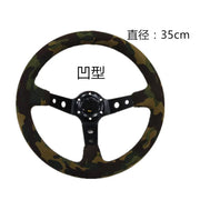 350 mm Suede Deep-Dish Racing Steering Wheel – Camouflage