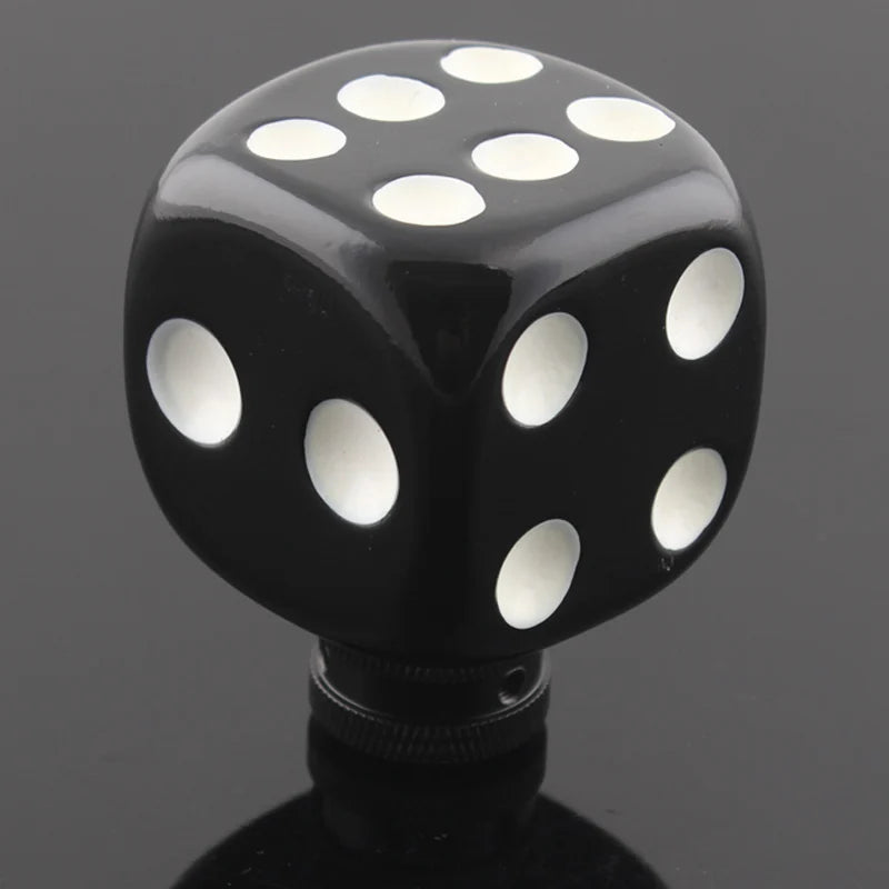 Black-and-White Dice Style Universal Manual-Transmission Shift Knob
