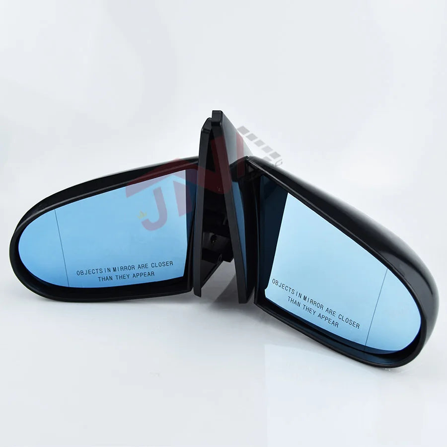 1992-1995 Civic EG Side Mirror Carbon Fiber Look Adjustable Side Door Manual Blue Glass Mirrors