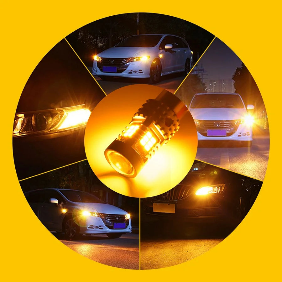 2-Piece 1156/7440 LED Signal Light Bulb – Amber, CANBUS