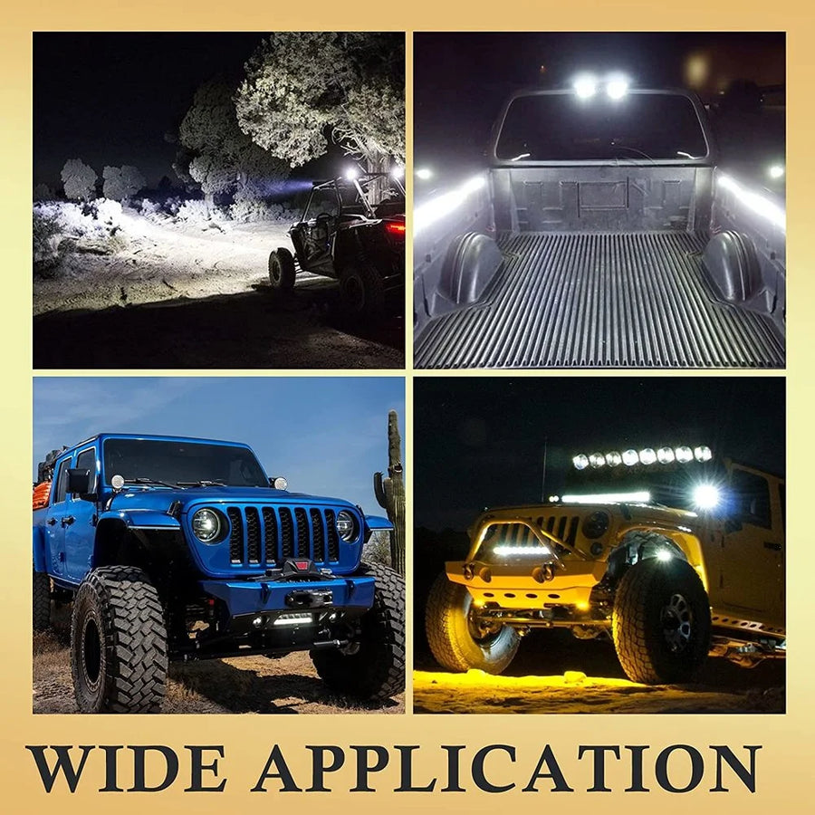 4-Inch LED Work Light Bar – Spot Beam, 12V–24V