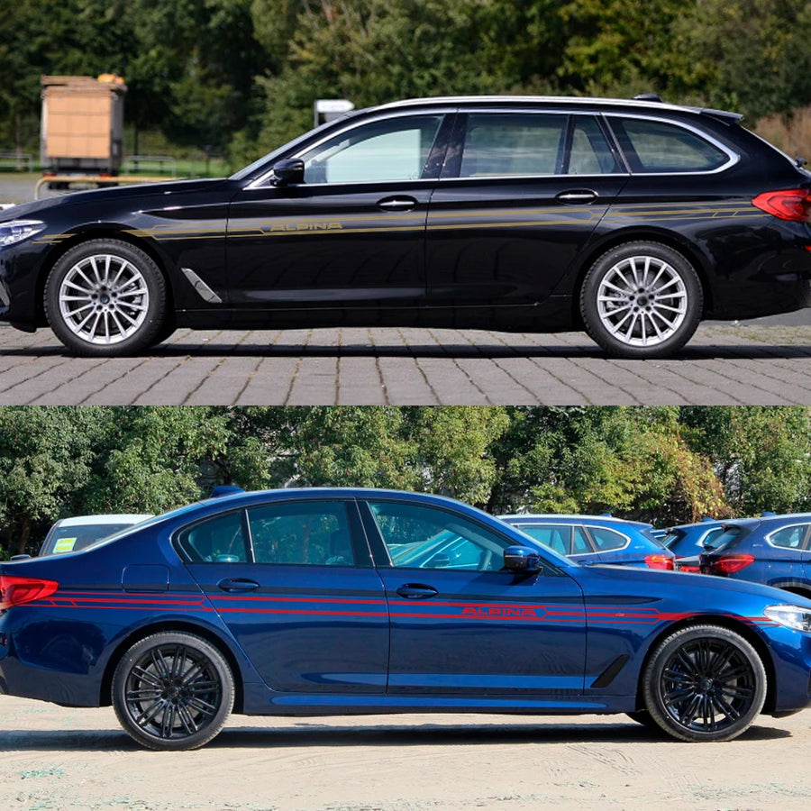 Side Stripe Vinyl Decal Pair for Select BMW Models – 245 × 10 cm
