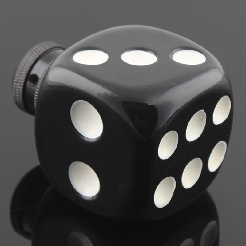 Black-and-White Dice Style Universal Manual-Transmission Shift Knob