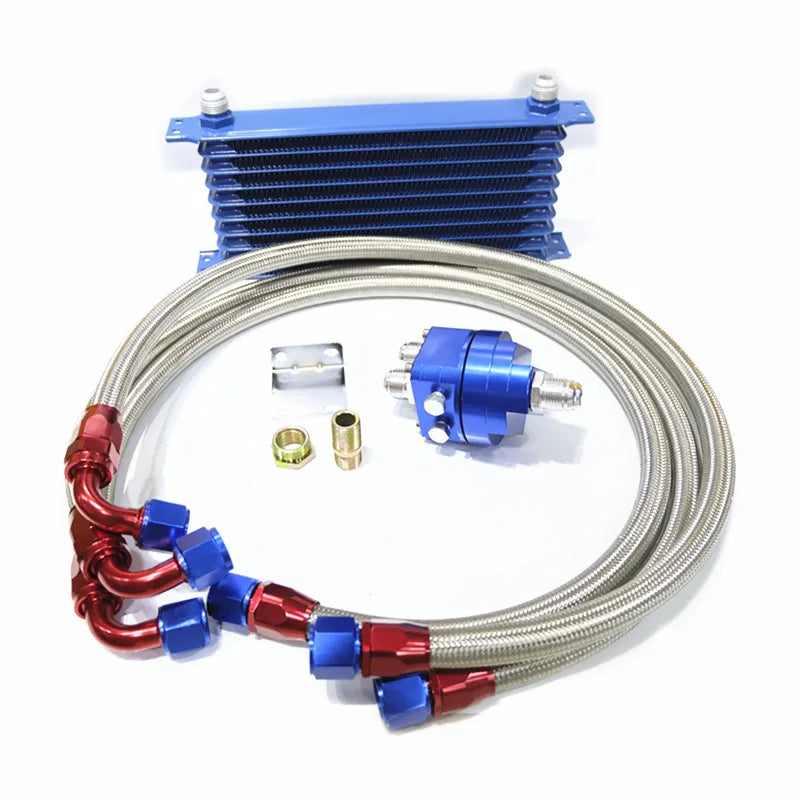 Universal AN10 Engine Oil Cooler Components – 7 to 15 Rows