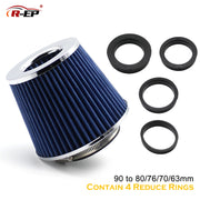 Universal High-Flow Cone Air Filter, 63-90mm Inlets