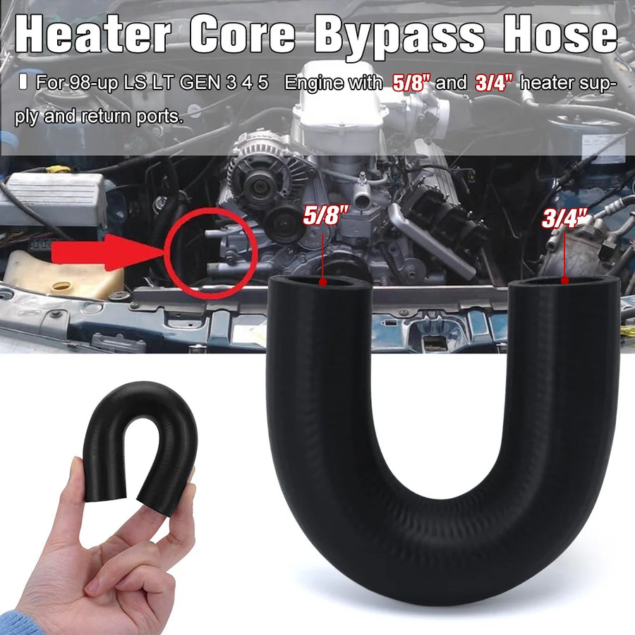 Heater Core Bypass & Coolant Crossover Hose for GM LS Engines