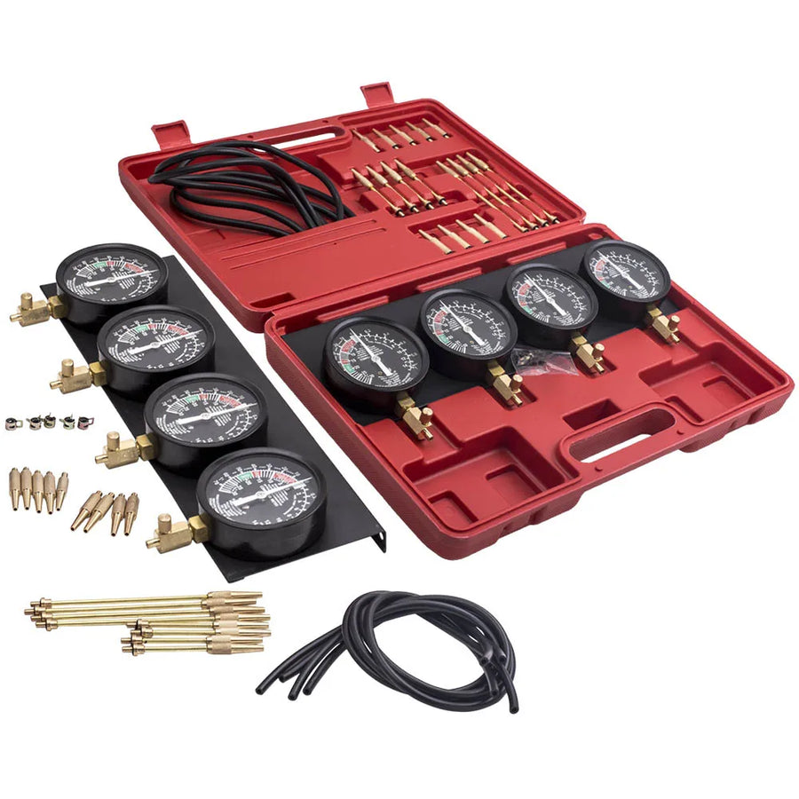 Four-Gauge Carburetor Synchronizer & Vacuum Balancer Tool Kit
