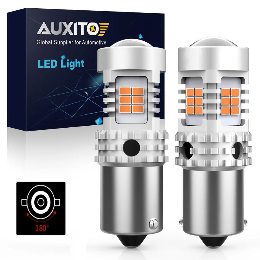 2-Piece 1156/7440 LED Signal Light Bulb – Amber, CANBUS