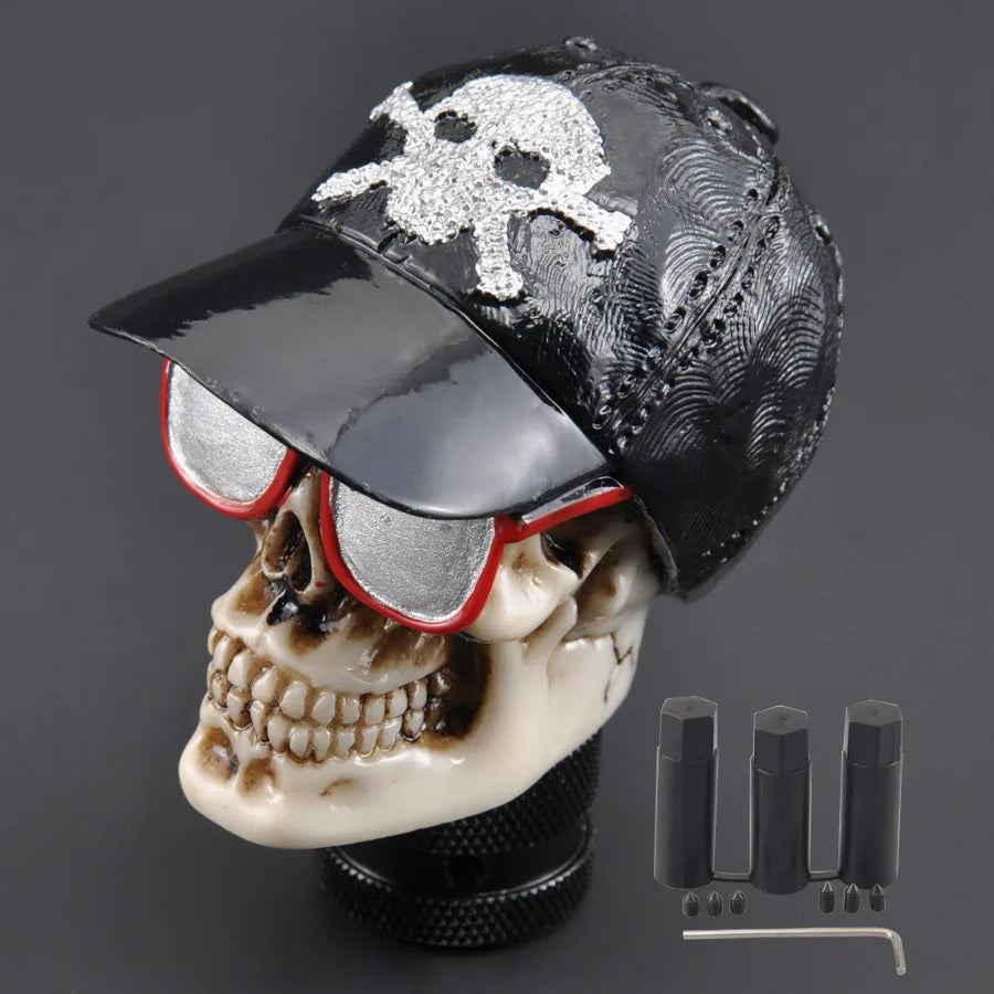 Baseball Hat Glasses Skull Universal Manual-Transmission Shift Knob